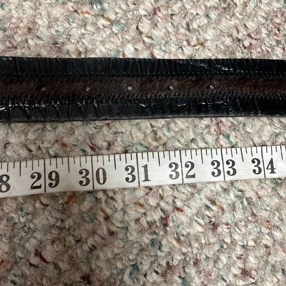 New Rolfs leather/fur belt - Picture 3 of 4